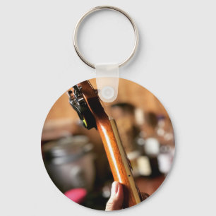 Pretty Acoustic Guitar Key Ring