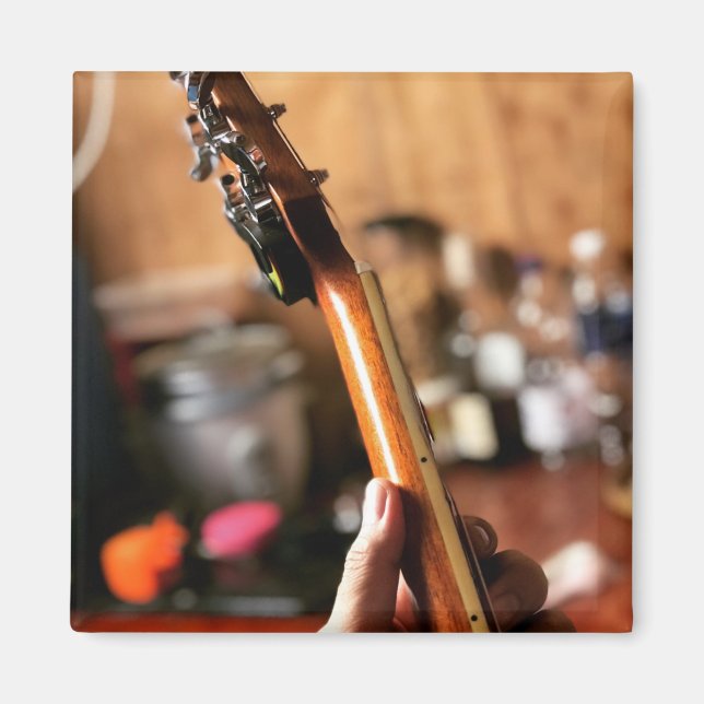 Pretty Acoustic Guitar Magnet (Front)