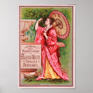 Pretty Ad for Florida Water Poster