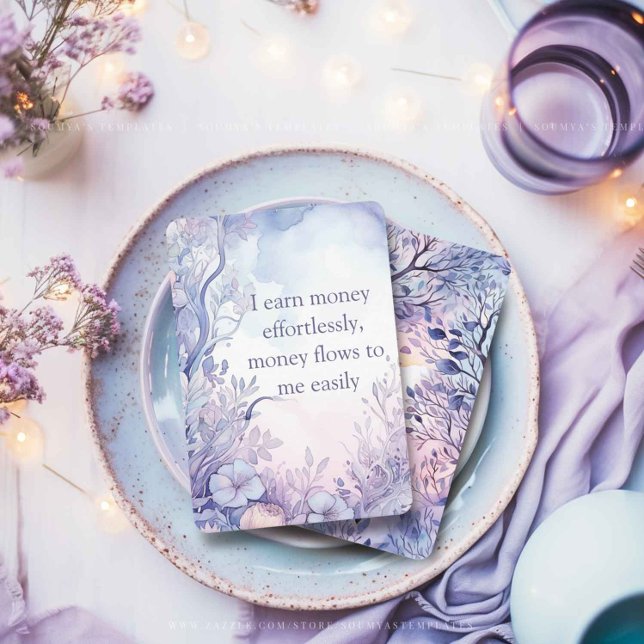 Pretty Affirmation Cards, Purple Postive Quotes (Creator Uploaded)