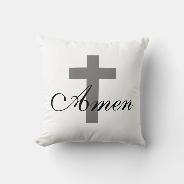 pretty AMEN with CROSS | Cushion (Front)