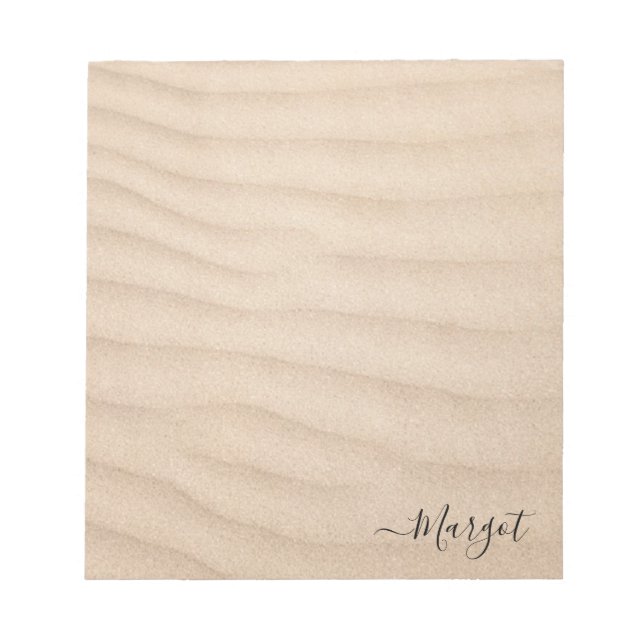 Pretty and Simple Beach Sand Notepad (Front)