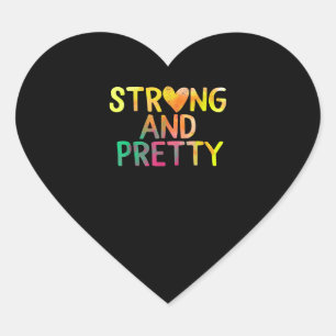 Pretty And Strong Woman Gym Workout Fitness Heart Sticker