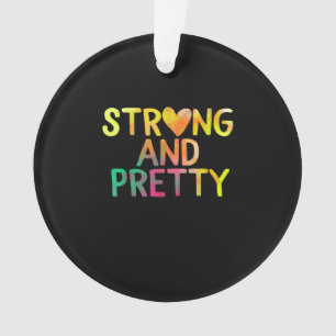 Pretty And Strong Woman Gym Workout Fitness Ornament