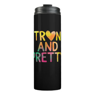 Pretty And Strong Woman Gym Workout Fitness Thermal Tumbler