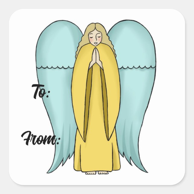 Pretty Angel Gift Stickers (Front)