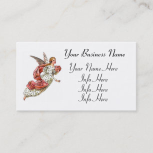 Pretty Angel With Pink Ribbon Business Card