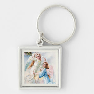 Pretty Angels With Bell Key Ring