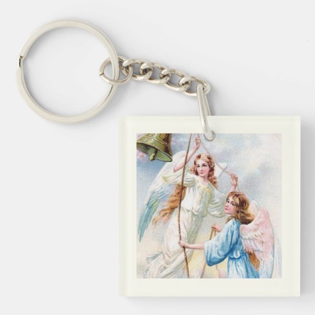 Pretty Angels With Bell Key Ring (Front)