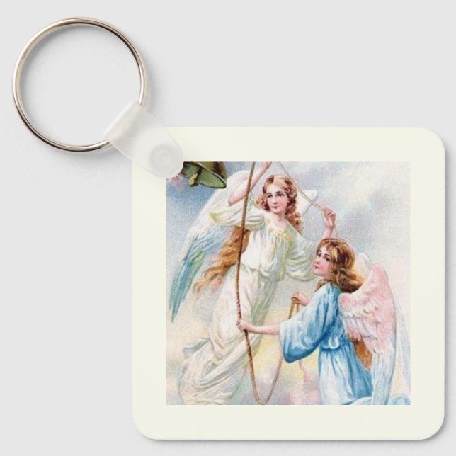 Pretty Angels With Bell Key Ring (Front)