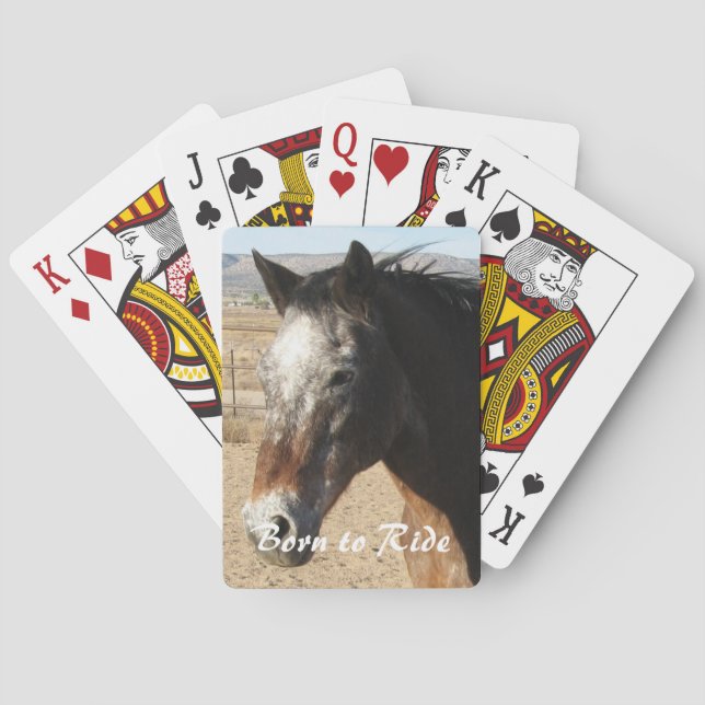 Pretty Appaloosa Horse - Western Playing Cards (Back)