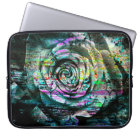 Pretty Aqua Painted Rose Floral Grunge