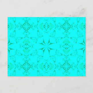 Pretty Aqua Turquoise Bohemian Tribal Pattern Postcard
