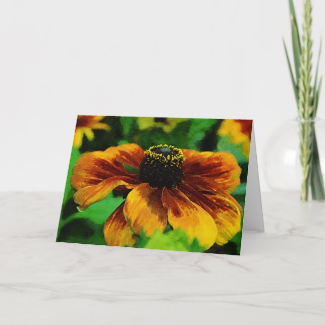 Pretty Artsy Wildflowers Art Note Card (Front)