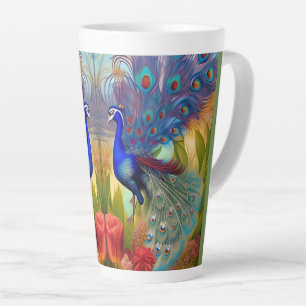 Pretty as A Peacock  Latte Mug