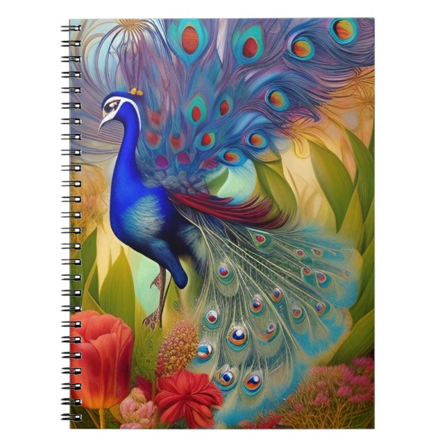 Pretty As A Peacock Notebook (Front)
