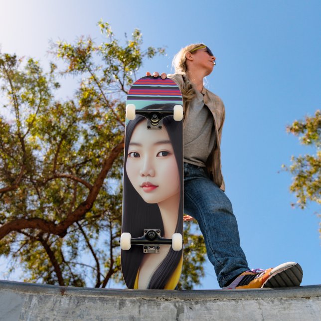 PRETTY ASIAN GIRL ART SKATEBOARDS (Outdoor 1)
