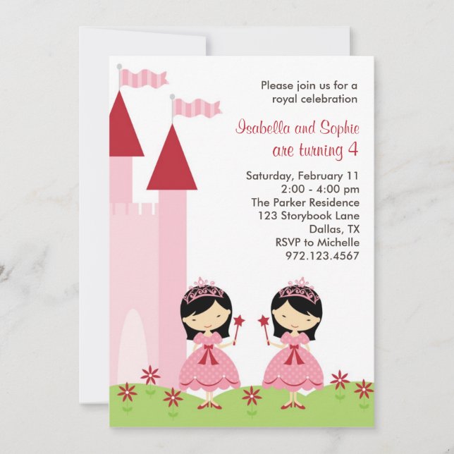 Pretty Asian Princess Invitation (Front)