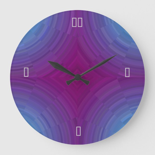 Pretty Atmospheric Blue Purple  >Wall Clocks (Front)