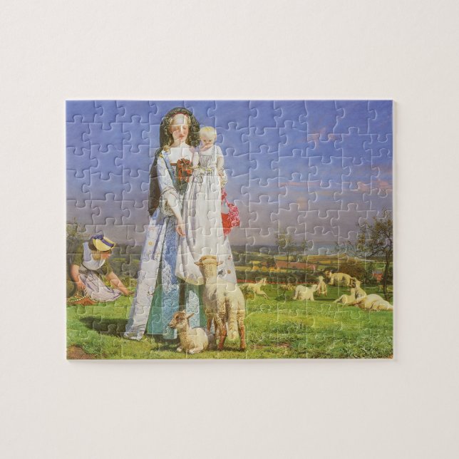 Pretty Baa Lambs by Ford Madox Brown Jigsaw Puzzle (Horizontal)