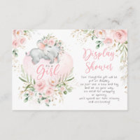 Pretty Baby Elephant Blush Roses Display Shower