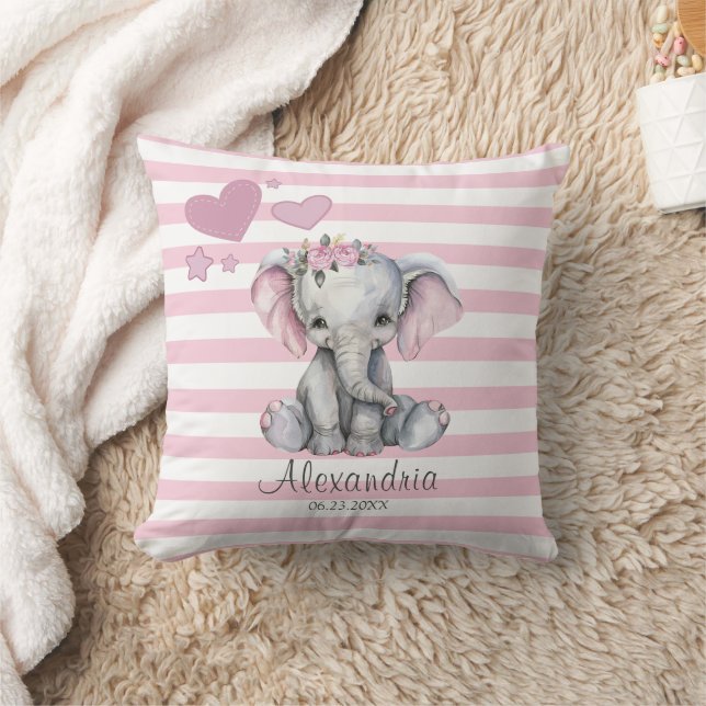 Pretty Baby Elephant Nursery  Cushion (Blanket)