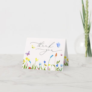 Pretty Baby in Bloom Wildflower Thank You Card