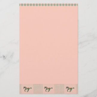 Pretty Baby on Green Checks Stationery