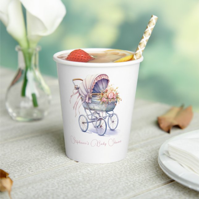 Pretty Baby Pram Paper Cups (Insitu)