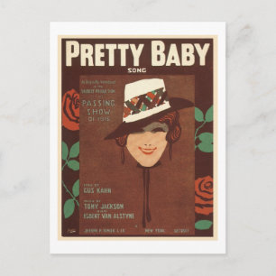 Pretty Baby Vintage Songbook Cover Postcard