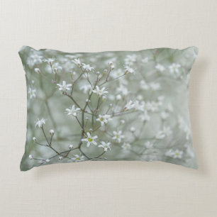 Pretty Baby's Breath Flower Nature Photography Decorative Cushion