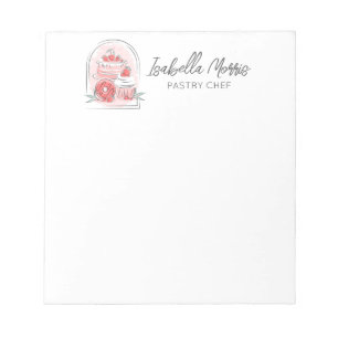 Pretty Baking Pastry Personalised Notepad