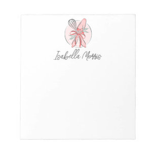 Pretty Baking Pastry Personalised Notepad