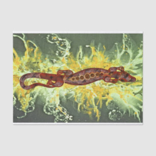 Pretty BALI LIZARD Design red + your ideas Tissue Paper