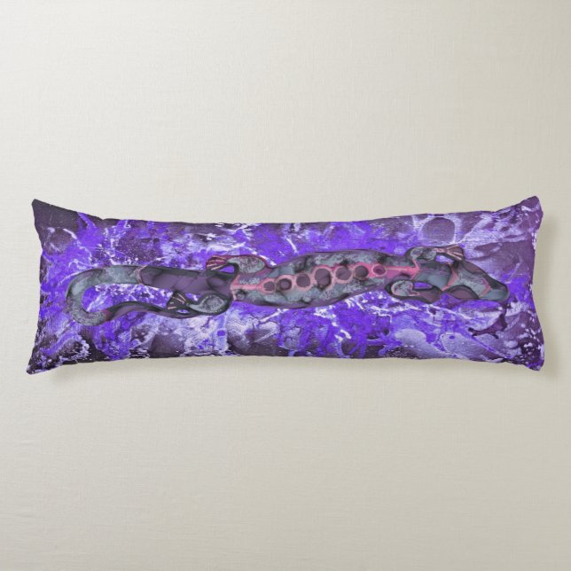 Pretty BALI LIZARD Design violet + your ideas Body Cushion (Front)