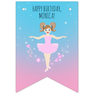 Pretty Ballerina Girl Birthday Party Bunting