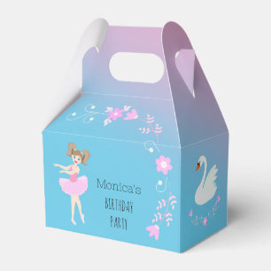 Pretty Ballerina girl Birthday Party Favour Box