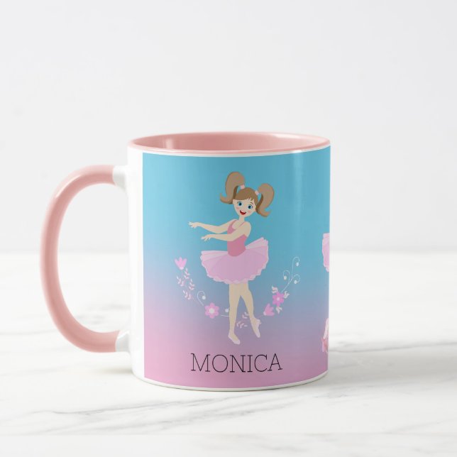 Pretty Ballerina girl Birthday Party Mug (Left)