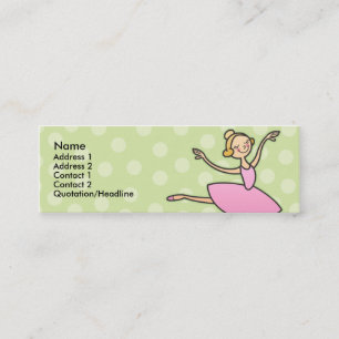 Pretty Ballerina Skinny Profile Cards