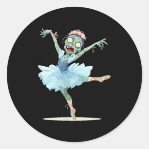 Pretty Ballerina Zombie Costume  Classic Round Sticker