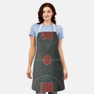 Pretty Basketball Artwork Apron