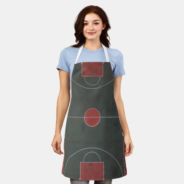 Pretty Basketball Artwork Apron (Worn)