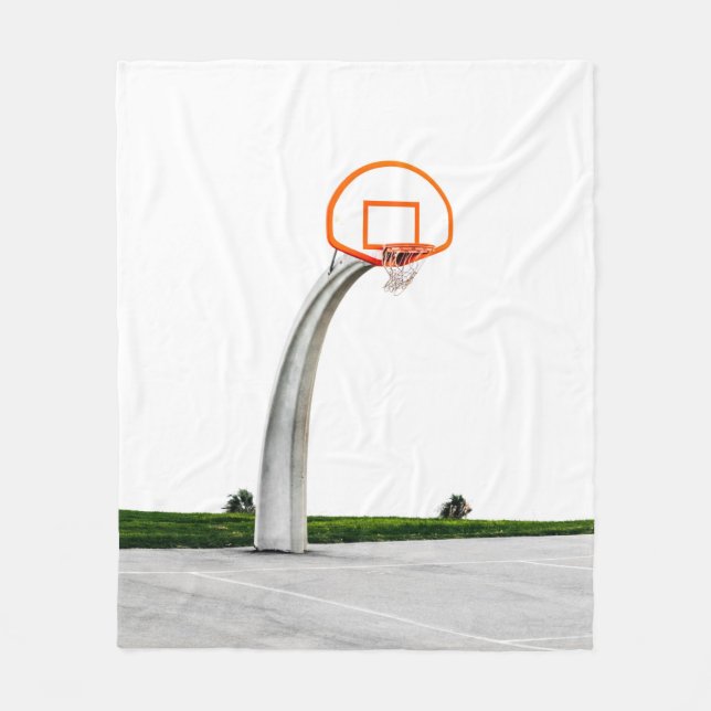 Pretty Basketball Artwork Fleece Blanket (Front)