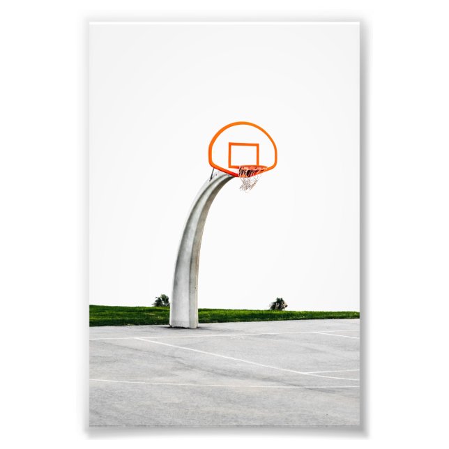 Pretty Basketball Artwork Photo Print (Front)