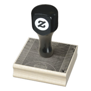 Pretty Basketball Artwork Rubber Stamp