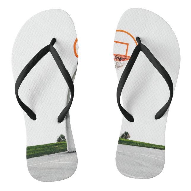 Pretty Basketball Artwork Thongs (Footbed)
