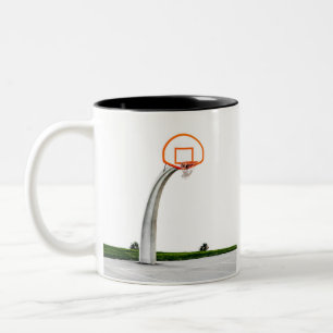 Pretty Basketball Artwork Two-Tone Coffee Mug