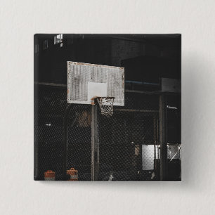 Pretty Basketball Design 15 Cm Square Badge