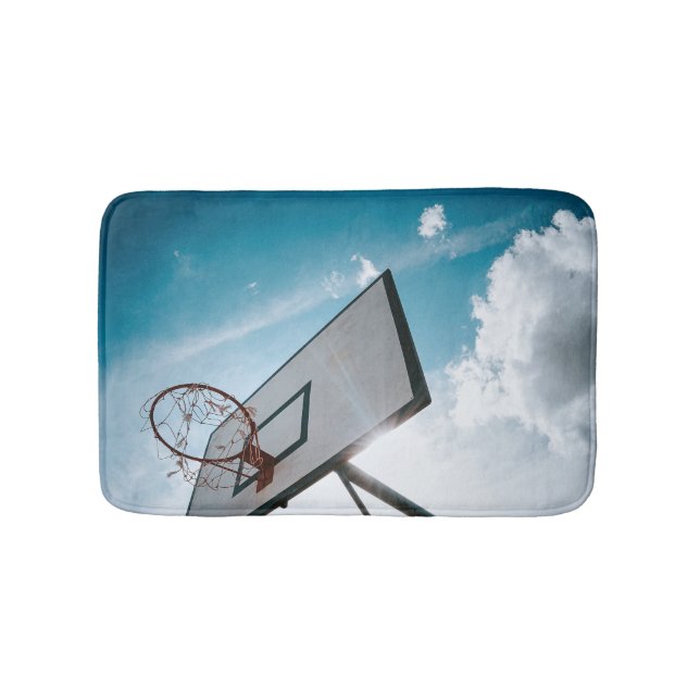 Pretty Basketball Design Bath Mat (Front)