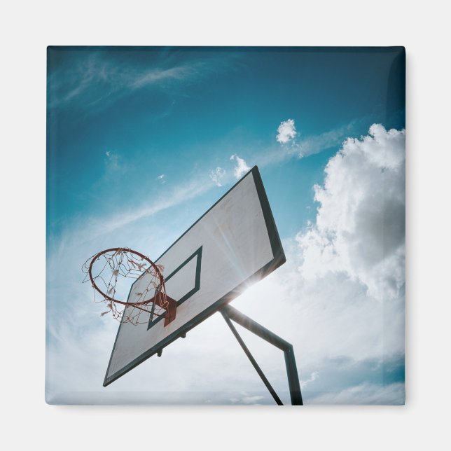 Pretty Basketball Design Magnet (Front)